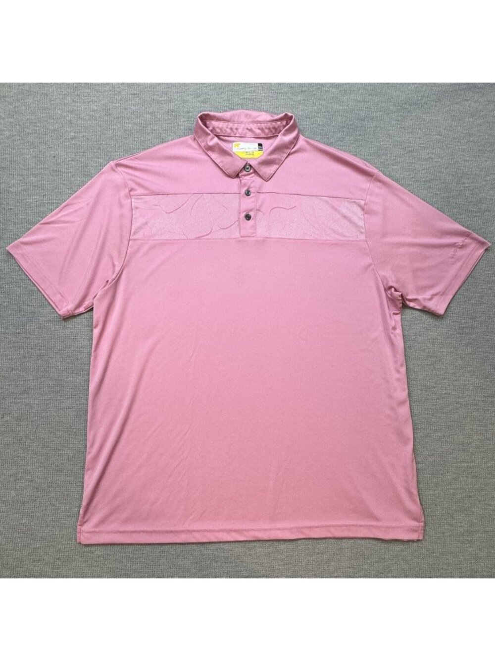 Nicklaus Golf Polo Shirt Mens 2XL Pink Hibiscus Pattern Short Sleeve Collared